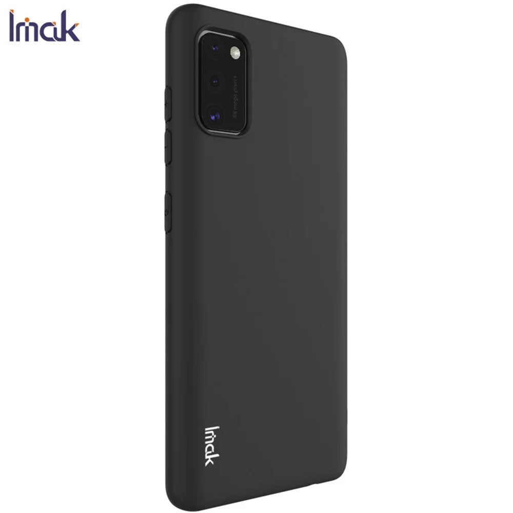 IMAK UC-1 Series Matte TPU Soft Phone Case for Samsung Galaxy A41 (Global Version) - Black - 2