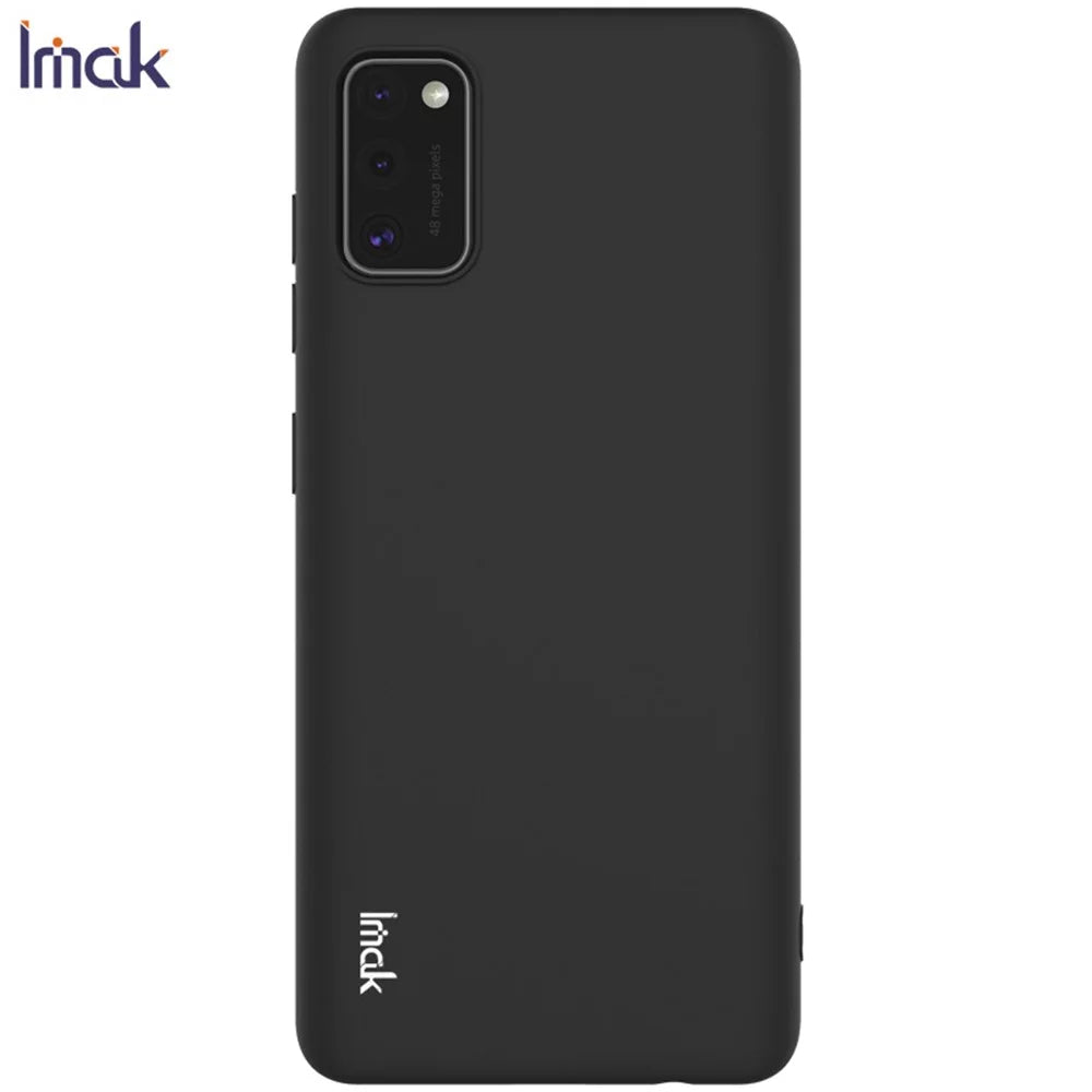 IMAK UC-1 Series Matte TPU Soft Phone Case for Samsung Galaxy A41 (Global Version) - Black - 4