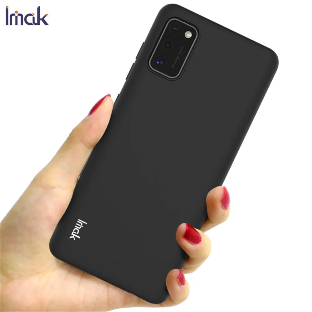 IMAK UC-1 Series Matte TPU Soft Phone Case for Samsung Galaxy A41 (Global Version) - Black - 5