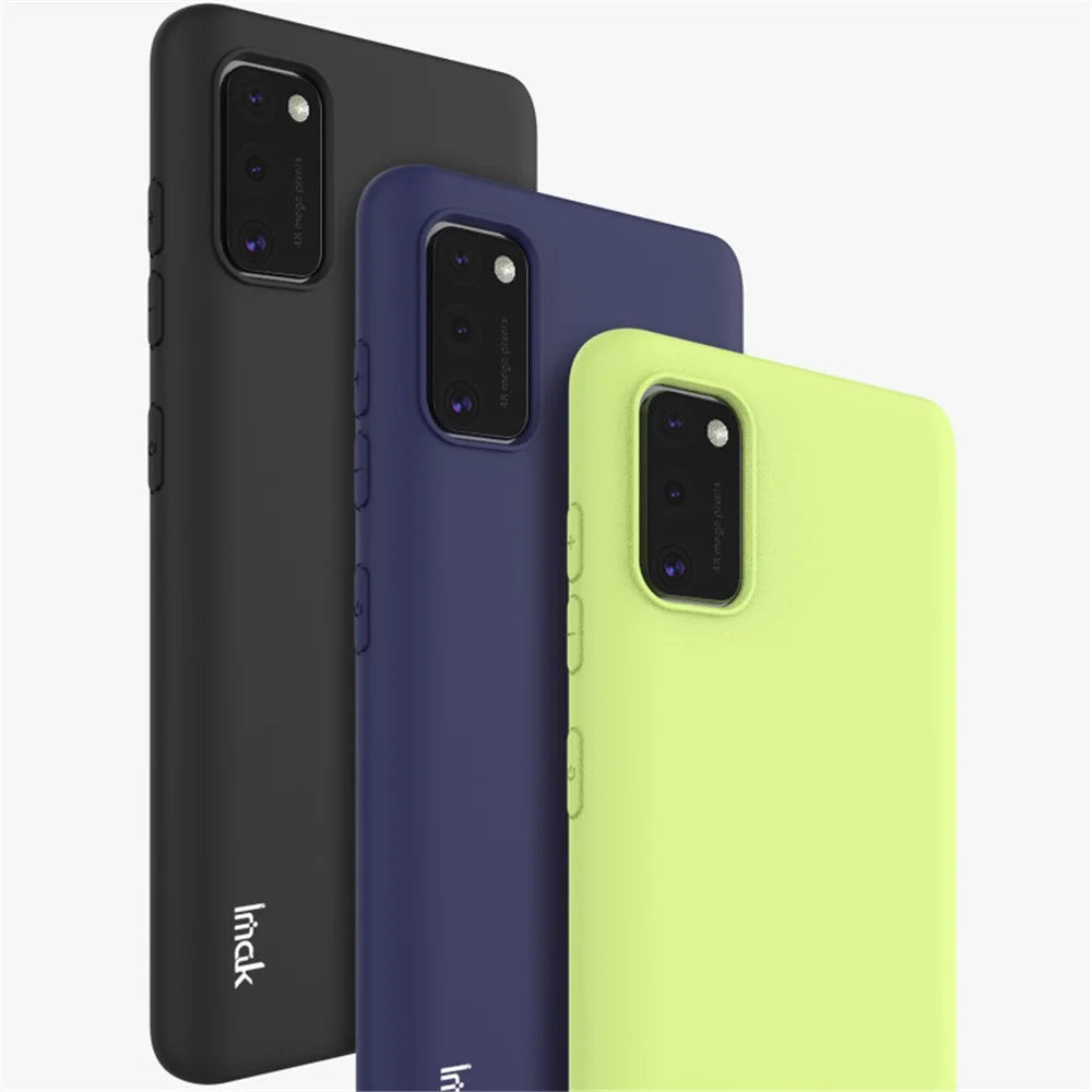 IMAK UC-1 Series Matte TPU Soft Phone Case for Samsung Galaxy A41 (Global Version) - Black - 6