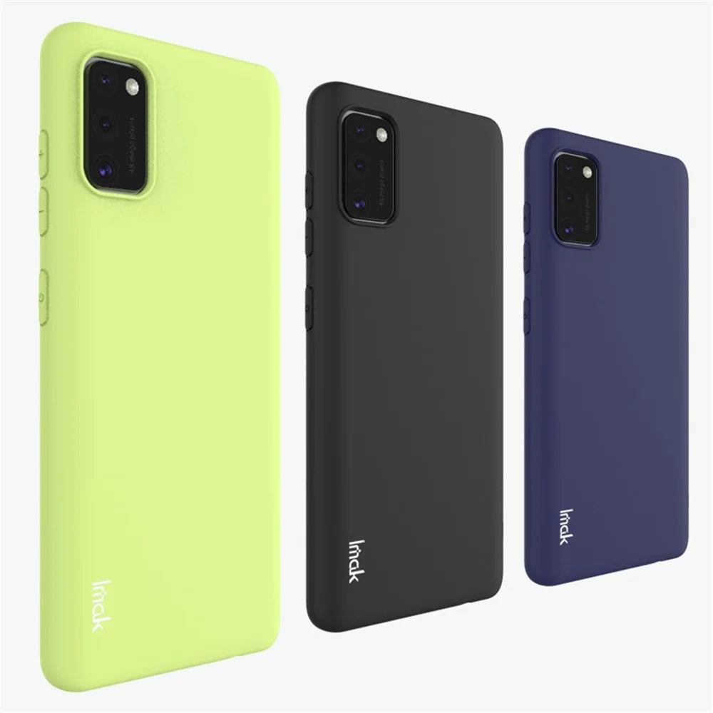IMAK UC-1 Series Matte TPU Soft Phone Case for Samsung Galaxy A41 (Global Version) - Black - 7