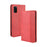 Vintage Style Leather Wallet Stand Phone Shell for Samsung Galaxy A41 - Red - 7