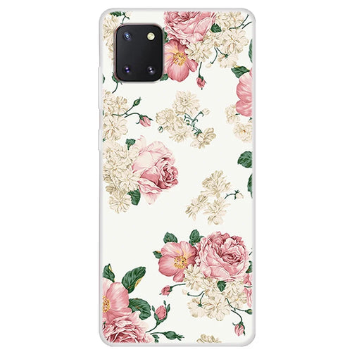 Pattern Printing Soft TPU Phone Protective Cover for Samsung Galaxy A81/Note 10 Lite/M60S - Plum Blossom - 1