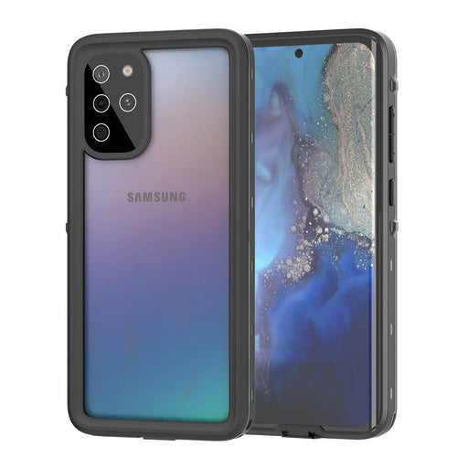 REDPEPPER IP68 Waterproof Cell Phone Case with Fingerprint Unlock Clear Shell for Samsung Galaxy S20 Plus - Black - 1