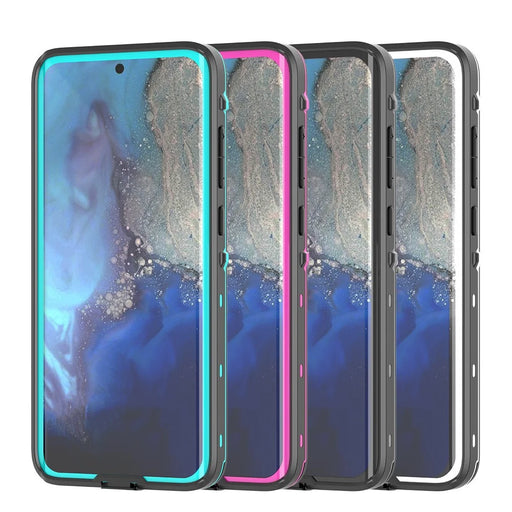 REDPEPPER IP68 Waterproof Cell Phone Case with Fingerprint Unlock Clear Shell for Samsung Galaxy S20 Plus - Black - 2