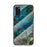Marble Pattern Tempered Glass Case PC TPU Hybrid Shell for Samsung Galaxy A41 (Global Version) - Emerald - 2