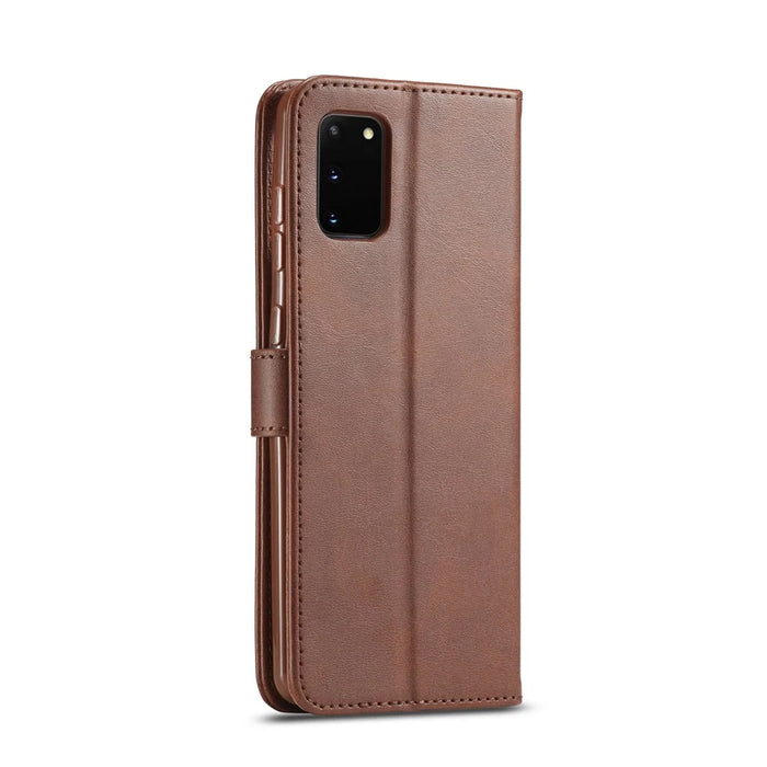 LC.IMEEKE Leather Wallet Case for Samsung Galaxy A91/S10 Lite - Coffee - 3