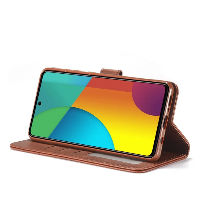 LC.IMEEKE Leather Wallet Case for Samsung Galaxy A91/S10 Lite - Coffee - 6