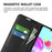 Litchi Texture PU Leather Magnetic Flip Stand Wallet Phone Case for Galaxy A41 (Global Version) - Black - 5