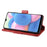 Magnetic PU Leather Wallet Flip Phone Shell for Samsung Galaxy A41 - Red - 5