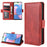 Magnetic PU Leather Wallet Flip Phone Shell for Samsung Galaxy A41 - Red - 6