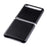 Litchi Texture Genuine Leather Skin Coated PC Cell Phone Case for Samsung Galaxy Z Flip - Black - 3