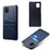 Double Card Slots PU Leather Coated PC Case for Samsung Galaxy A81 / Note 10 Lite - Blue - 2