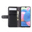 For Samsung Galaxy A41 (Global) Phone Cases Genuine Split Leather Wallet Mobile Cover Stand - Black - 6
