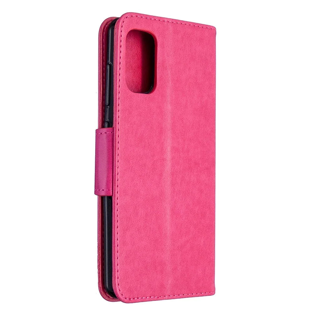 Imprint Butterfly Special PU Leather Phone Case for Samsung Galaxy A41 (Global Version) - Rose - 3