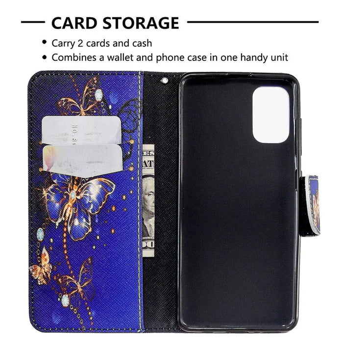Pattern Printing Wallet Stand Flip Leather Phone Cover for Samsung Galaxy A41 (Global Version) - Crystal Butterflies - 6
