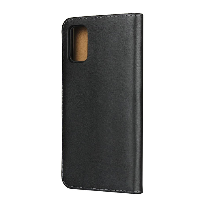 Full Coverage Genuine Leather Shell with Stand Wallet Protective Case for Samsung Galaxy A41 (Global Version) - 4