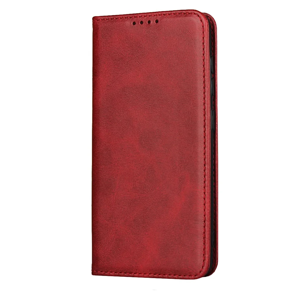 Auto-absorbed Leather Cell Phone Shell for Samsung Galaxy A41 (Global Version) Cell Phone Accessory - Red - 2