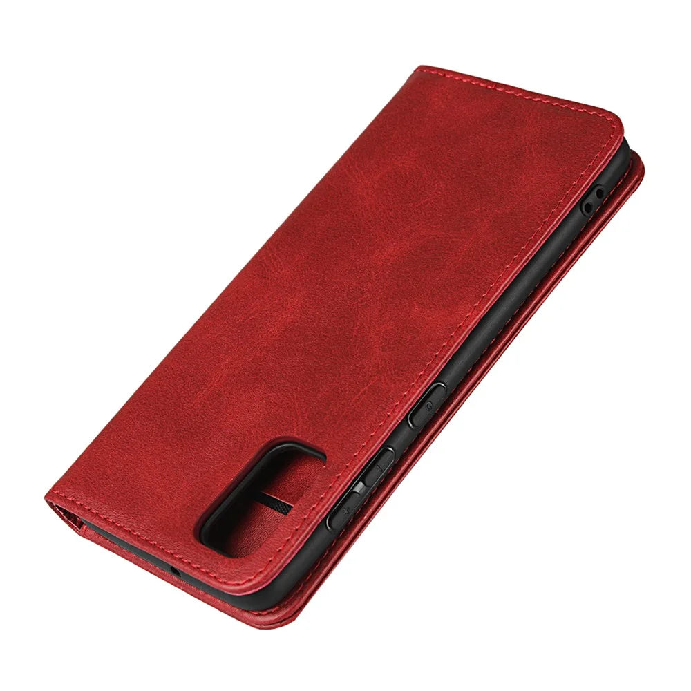 Auto-absorbed Leather Cell Phone Shell for Samsung Galaxy A41 (Global Version) Cell Phone Accessory - Red - 5