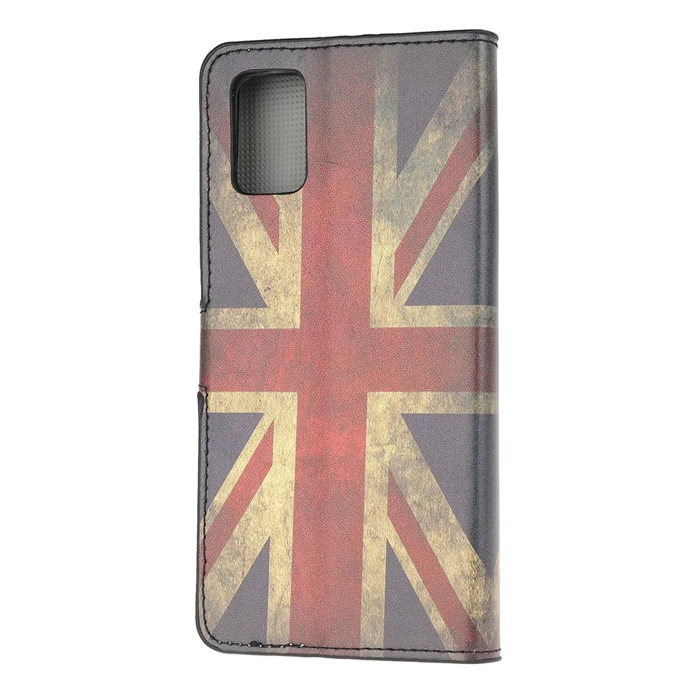 Pattern Printing Wallet Leather Phone Case for Samsung Galaxy A41 (Global Version) - UK Flag - 3