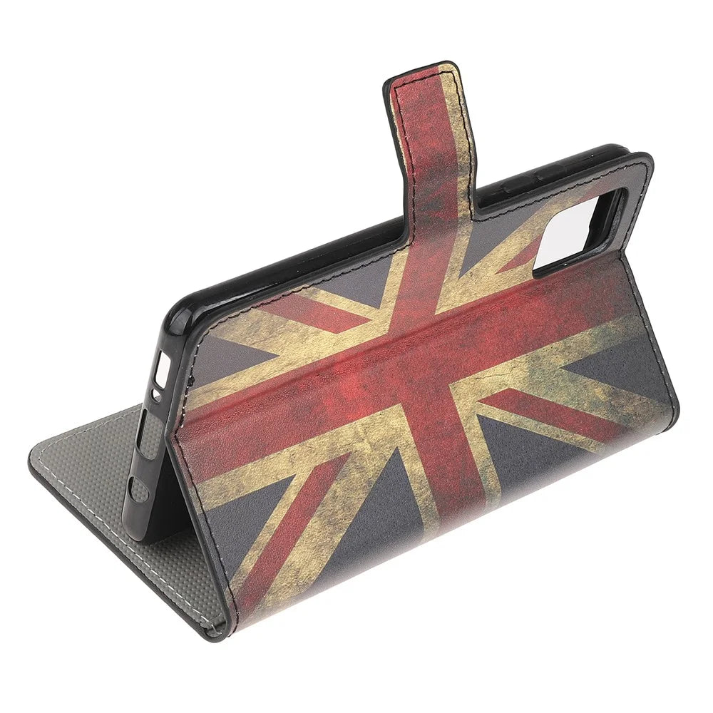 Pattern Printing Wallet Leather Phone Case for Samsung Galaxy A41 (Global Version) - UK Flag - 4