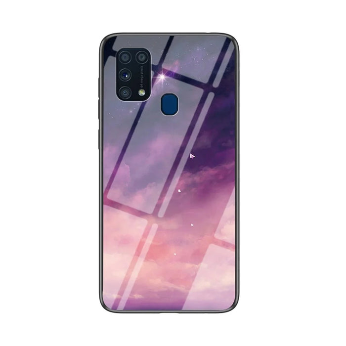 Starry Sky Tempered Glass + PC + TPU Combo Case for Samsung Galaxy M31 - Fantasy Sky - 2