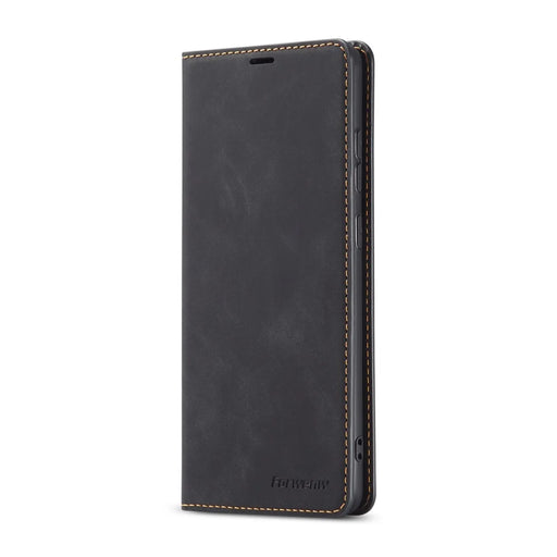 FORWENW Fantasy Series Silky Touch Leather Wallet Stand Case for Samsung Galaxy A91/S10 Lite - Black - 1