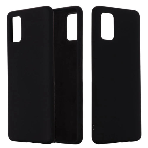 Shockproof Liquid Silicone Cover Phone Case for Samsung Galaxy A41 (Global Version) - Black - 1