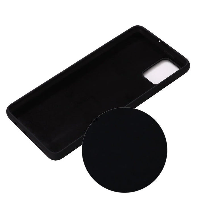 Shockproof Liquid Silicone Cover Phone Case for Samsung Galaxy A41 (Global Version) - Black - 3