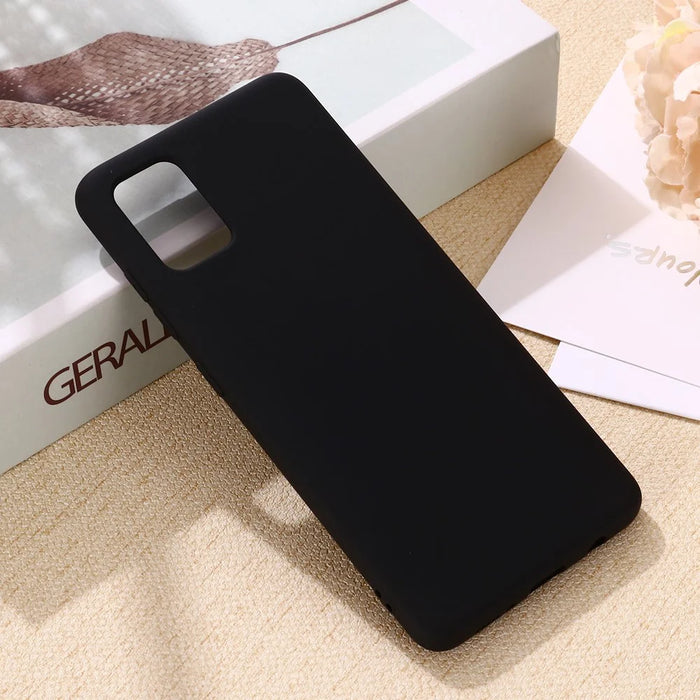 Shockproof Liquid Silicone Cover Phone Case for Samsung Galaxy A41 (Global Version) - Black - 5