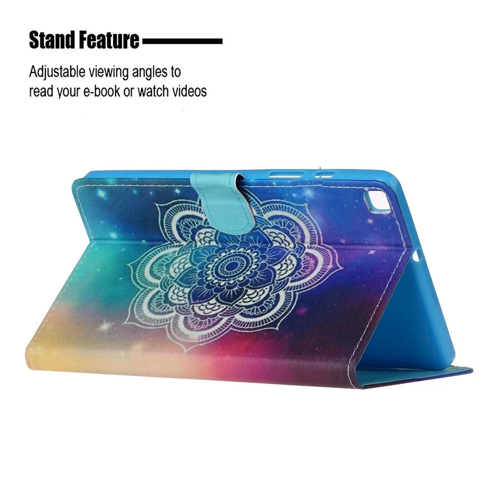 Pattern Printing Card Slots Flip Leather Tablet Cover for Samsung Galaxy Tab S6 Lite (2020) P610 P615 / (2022) / (2024) - Style A - 4