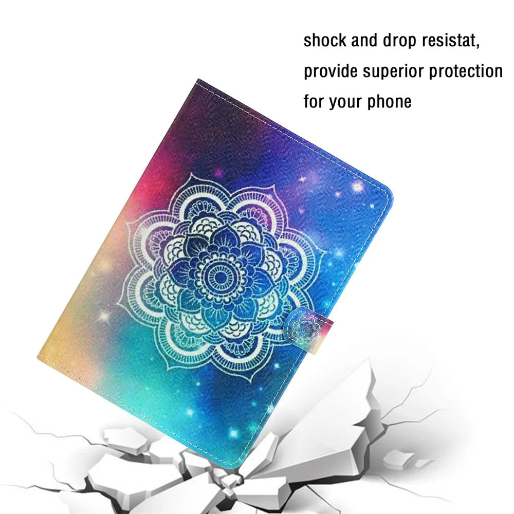 Pattern Printing Card Slots Flip Leather Tablet Cover for Samsung Galaxy Tab S6 Lite (2020) P610 P615 / (2022) / (2024) - Style A - 5