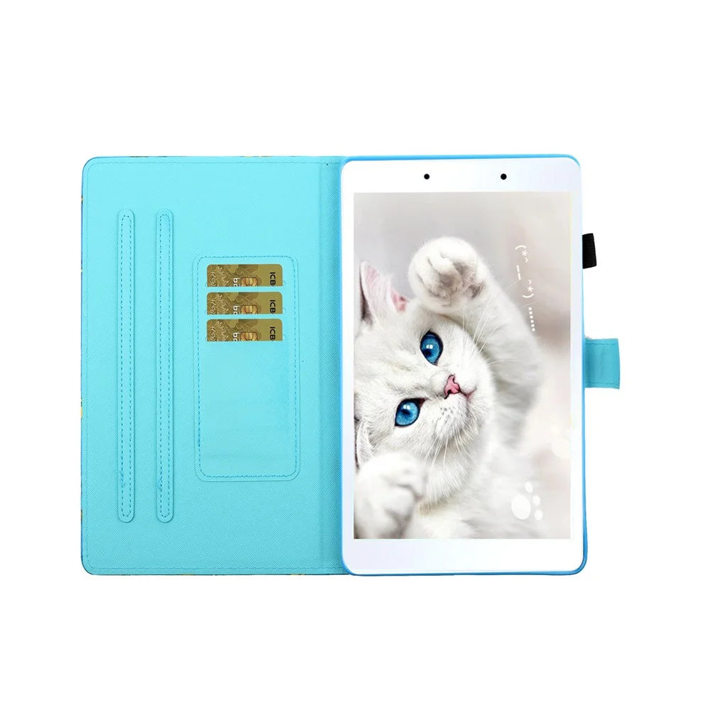 Pattern Printing Card Slots Flip Leather Tablet Cover for Samsung Galaxy Tab S6 Lite (2020) P610 P615 / (2022) / (2024) - Style A - 6