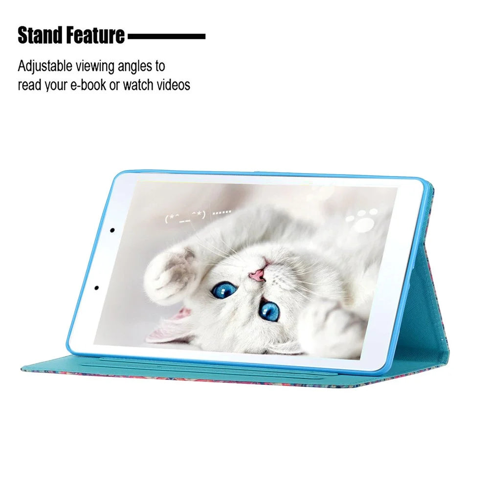 Pattern Printing Card Slots Flip Leather Tablet Cover for Samsung Galaxy Tab S6 Lite (2020) P610 P615 / (2022) / (2024) - Style A - 7
