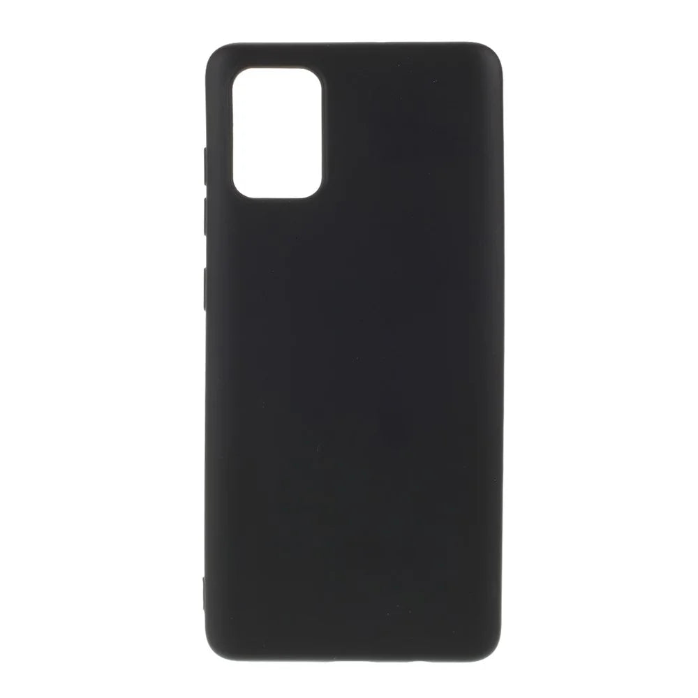 X-LEVEL Dynamic Series Liquid Silicone Soft Cover Phone Shell for Samsung Galaxy A71 SM-A715 - Black - 1