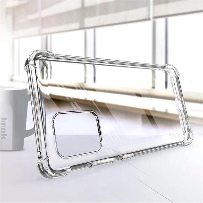 IMAK Crystal Case II Clear Wear Resistant Shell + Screen Protector Film for Samsung Galaxy A91/S10 Lite/M80S - Transparent - 6