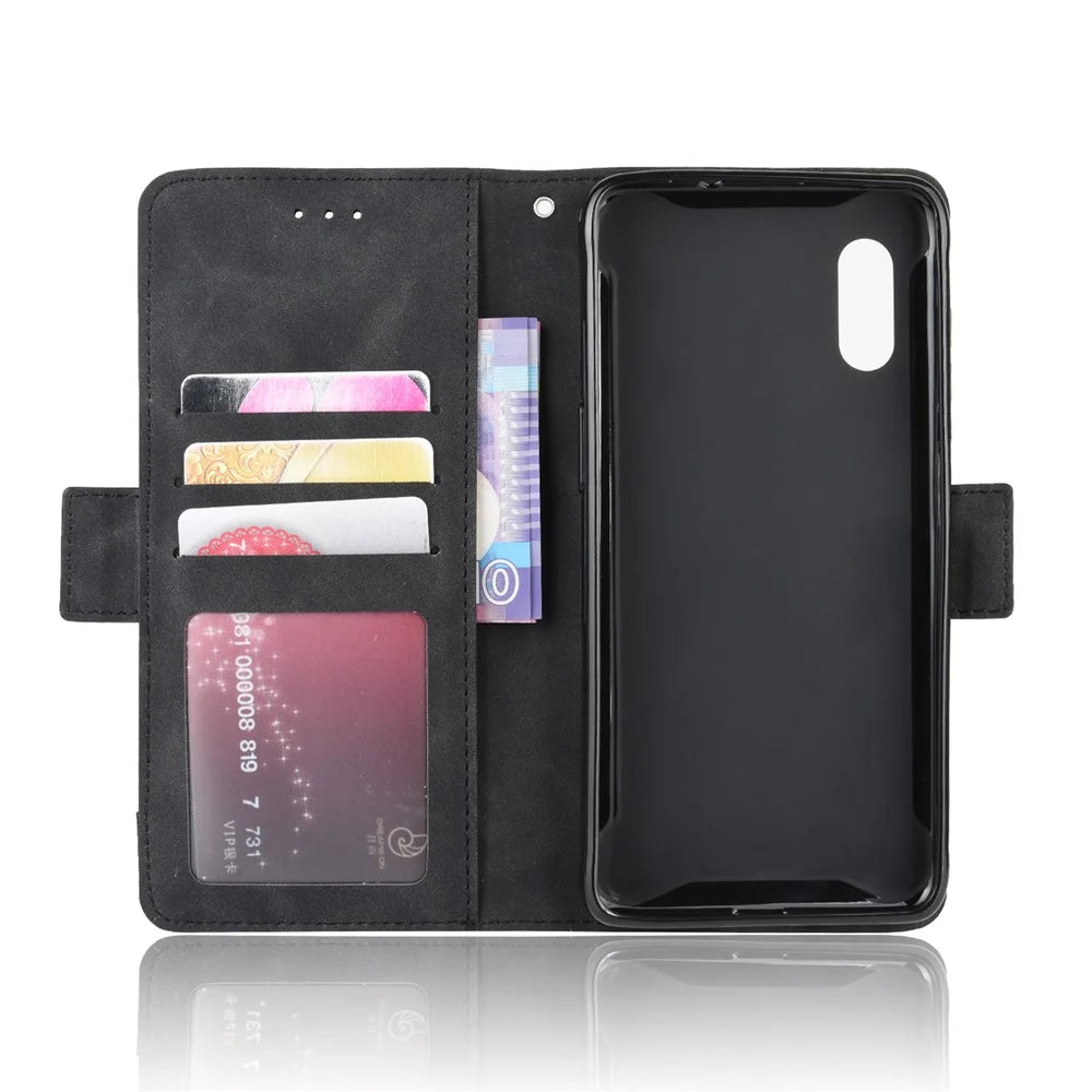 Wallet Leather Stand Case for Samsung Galaxy Xcover Pro - Black - 4