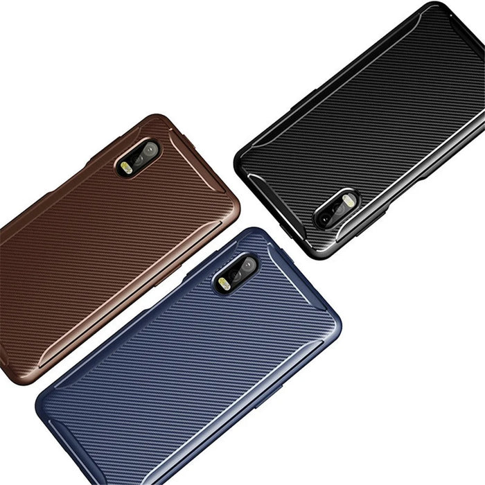 Drop Resistant Carbon Fiber TPU Case for Samsung Galaxy Xcover Pro - Black - 2
