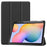 Tri-Fold Stand Cover for Samsung Galaxy Tab S6 Lite (2024) / (2022) / (2020) Leather Tablet Case with Pen Slot - Black - 1
