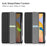 Tri-Fold Stand Cover for Samsung Galaxy Tab S6 Lite (2024) / (2022) / (2020) Leather Tablet Case with Pen Slot - Black - 2