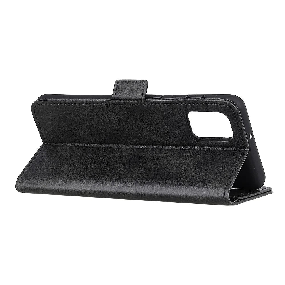 Protective Wallet Stand Magnetic Closure Leather Cover Shell for Samsung Galaxy A31 - Black - 3