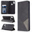 Geometric Pattern Auto-Absorbed Leather Cover with Card Slots for Samsung Galaxy A11 (EU Version) / M11 - Black - 1