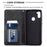 Geometric Pattern Auto-Absorbed Leather Cover with Card Slots for Samsung Galaxy A11 (EU Version) / M11 - Black - 4