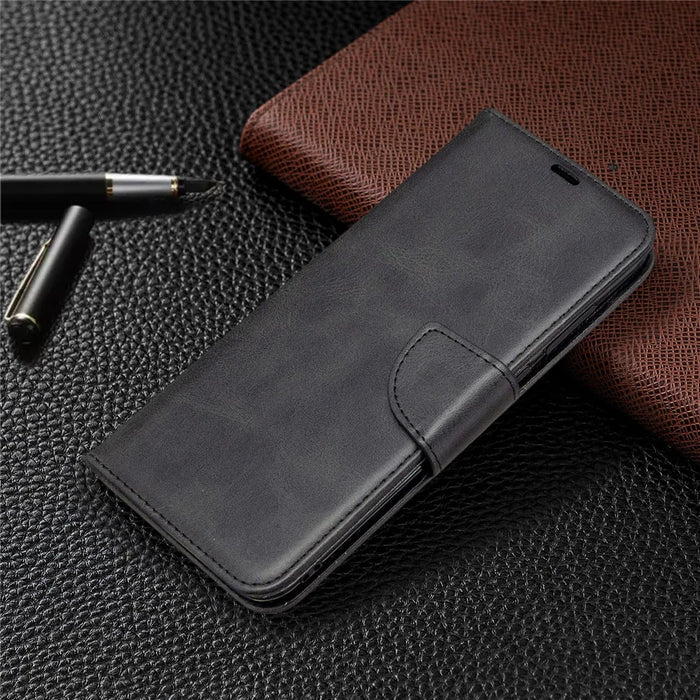 Wallet Leather Stand Case for Samsung Galaxy A11 (EU Version)/M11 - Black - 4