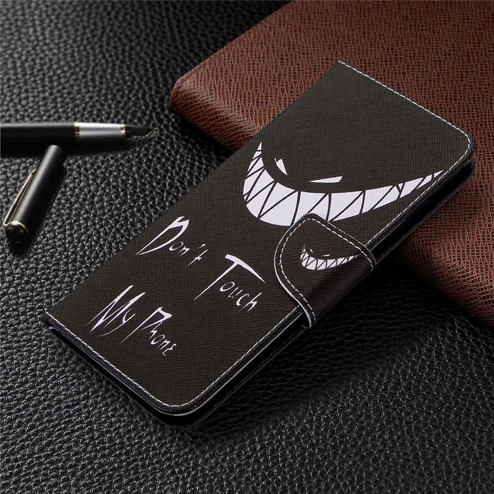 Pattern Printing Stand Leather Wallet Cover for Samsung Galaxy A11 (EU Version)/M11 - Do not Touch My Phone - 4