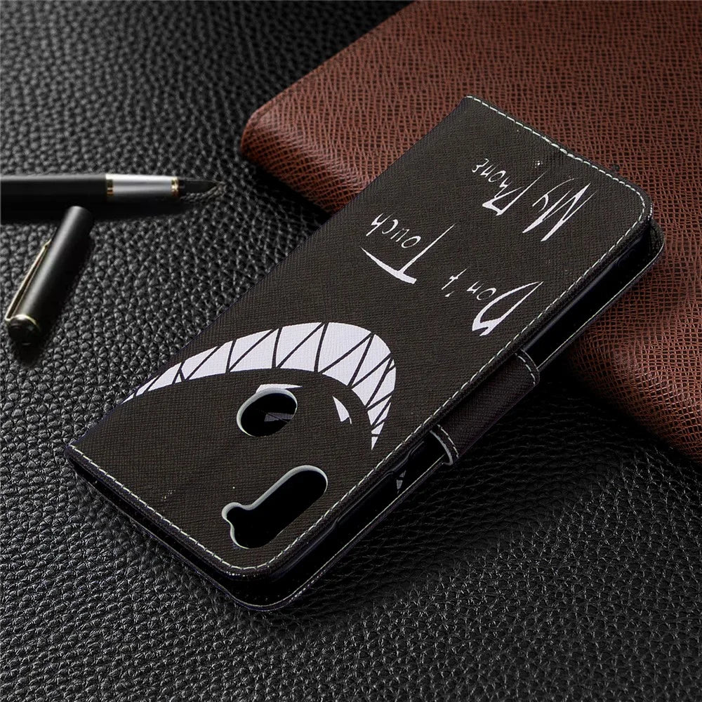 Pattern Printing Stand Leather Wallet Cover for Samsung Galaxy A11 (EU Version)/M11 - Do not Touch My Phone - 5