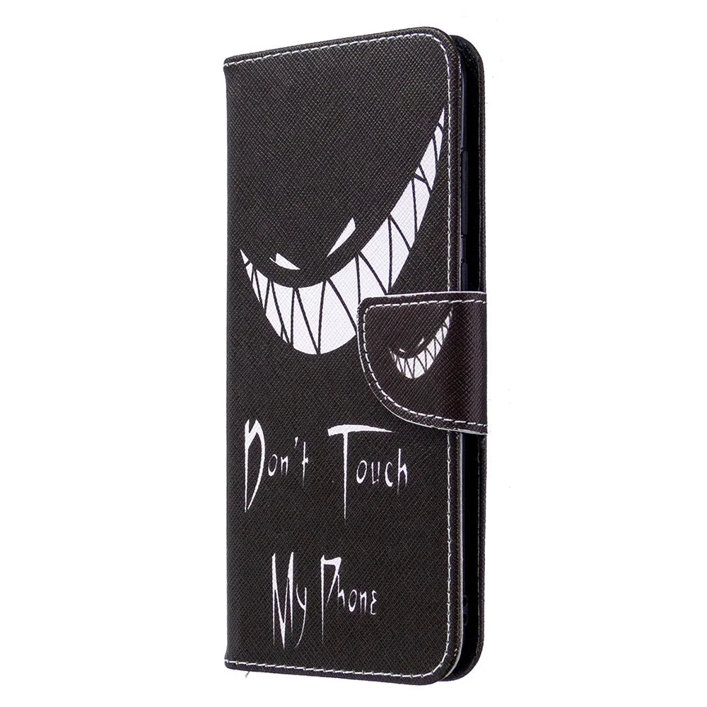 Pattern Printing Stand Leather Wallet Cover for Samsung Galaxy A11 (EU Version)/M11 - Do not Touch My Phone - 6