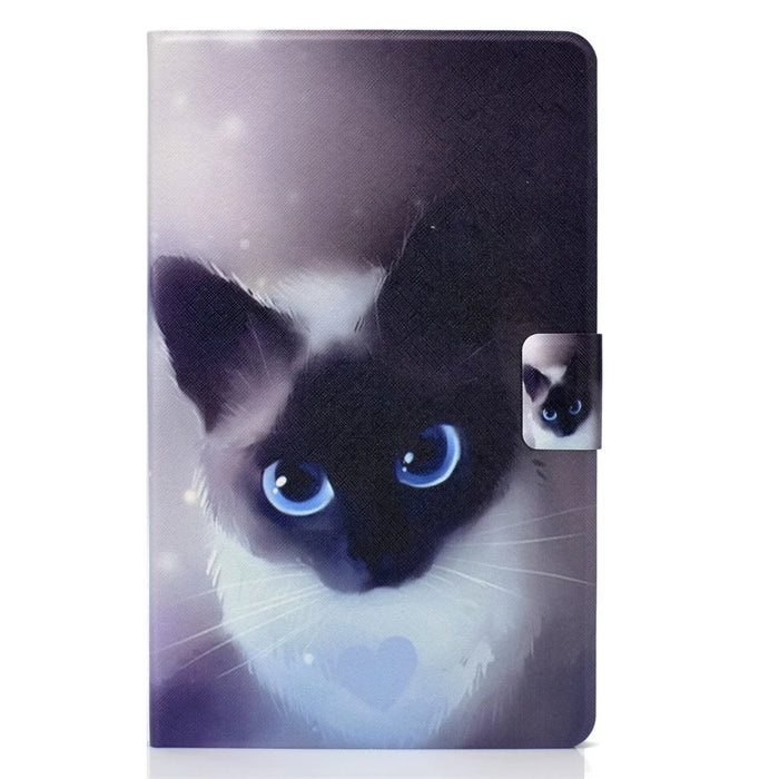 Pattern Printing Leather Stand Tablet Cover for Samsung Galaxy Tab S6 Lite (2020) P610 P615 / (2022) / (2024) - Cat - 2