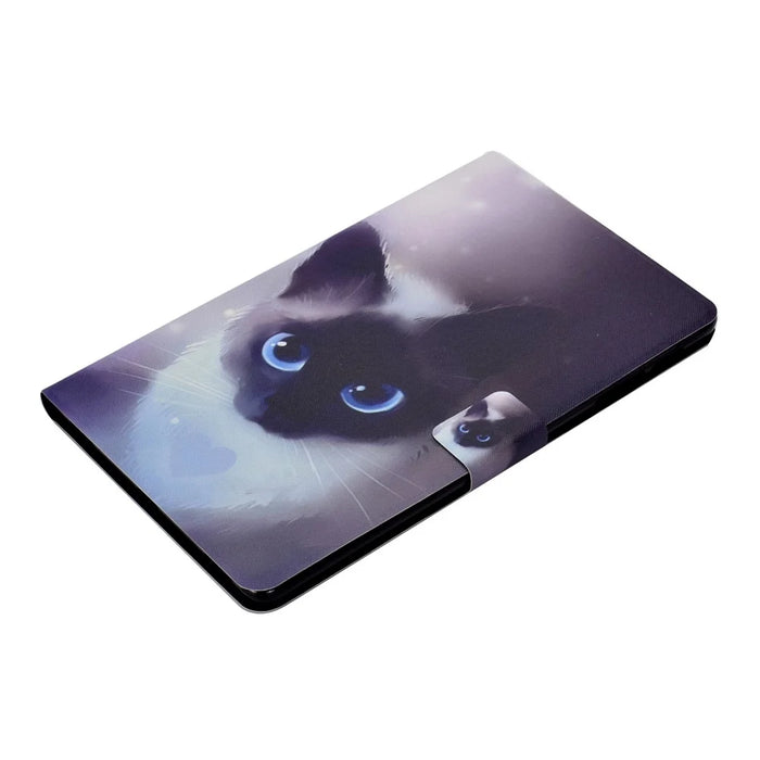 Pattern Printing Leather Stand Tablet Cover for Samsung Galaxy Tab S6 Lite (2020) P610 P615 / (2022) / (2024) - Cat - 5