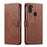 LC.IMEEKE Wallet Leather Stand Case for Samsung Galaxy A11 (EU Version)/M11 - Coffee - 1